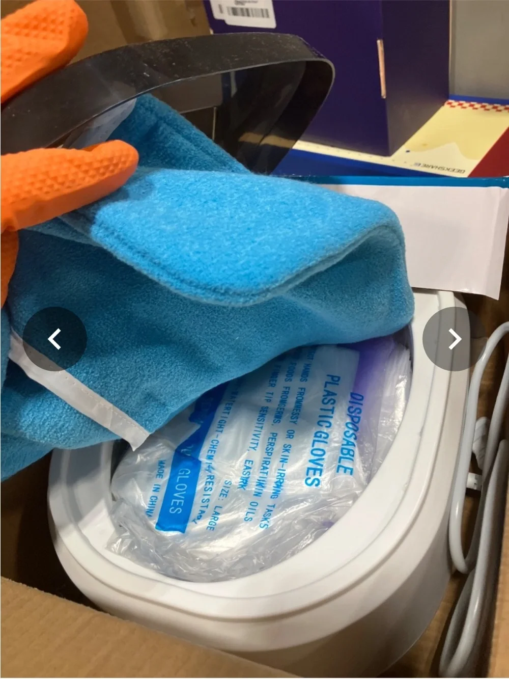 Digital Paraffin Wax Warmer Kit with Blue Mitts and Purple Liners - Unbranded